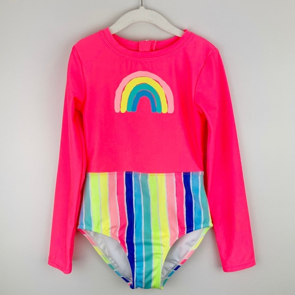 Cat & Jack Swim Cat Jack Medium Girls Long Sleeve Rainbow Bathing Suit Poshmark
